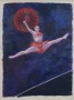 Zeitungsbilder: 'Der chinesische Zirkus', Oel auf unbelichtetem Fotopapier, 31 x 41,5 cm